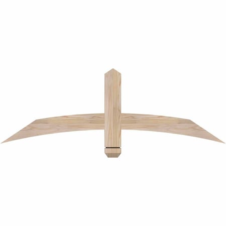 Ekena Millwork Bellingham Smooth Timber Gable Bracket, Douglas Fir, 48"W x 16"H x 1 1/2"D x 3 1/2"F, 8/12 Pitch GBW048X16X0204BEL00SDF